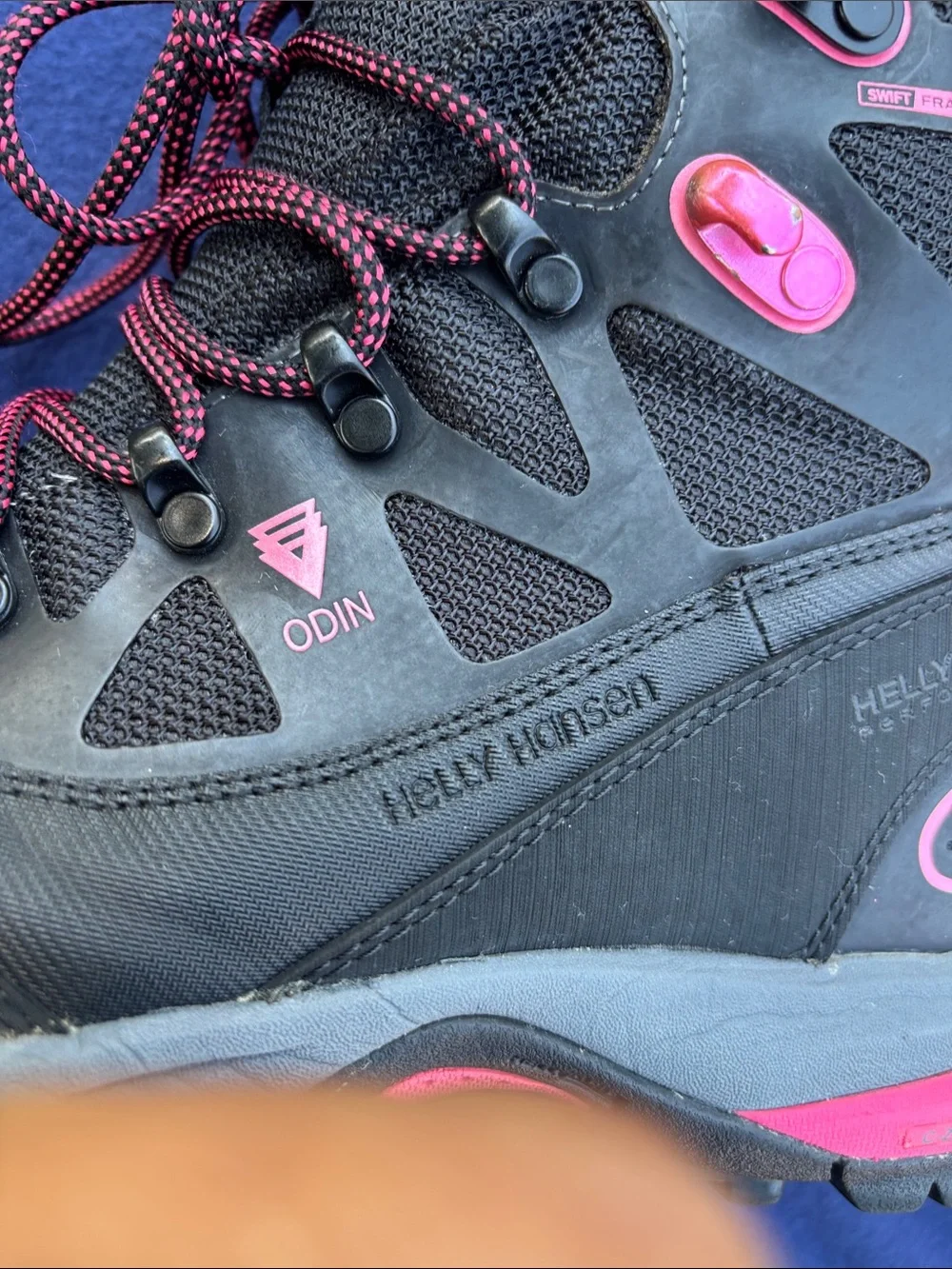 Helly Hansen Black and Pink Women's Waterproof Hiking Boots.ODIN